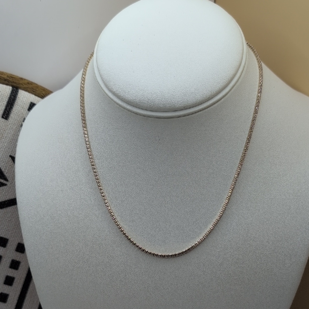 WHBM Goldtone Accent Crystal Tennis Necklace
